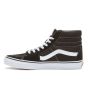 Zapatillas Vans de caña Alta SK8-HI Negras con banda lateral sidestripe blanca unisex lateral