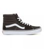 Zapatillas Vans de caña Alta SK8-HI Negras con banda lateral sidestripe blanca unisex 