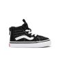 Zapatillas Vans Sk8-Hi Zip Bebé 1 a 4 años Negras con banda lateral blanca derecha