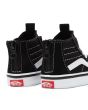 Zapatillas Vans Sk8-Hi Zip Bebé 1 a 4 años Negras con banda lateral blanca posterior