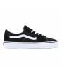 Zapatillas bajas de ante y lona Vans Sk8 Low en color negro con suela y banda lateral sidestripe blanca 