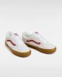 Zapatillas Vans Skate Rowley Blancas con banda lateral roja y suela waffle de goma para hombre frontal