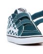 Zapatillas para bebé Vans SK8 Mid Reissue V Color Theory Checkerboard azul turquesa con velcro cierre