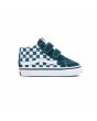 Zapatillas para bebé Vans SK8 Mid Reissue V Color Theory Checkerboard azul turquesa con velcro