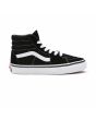Zapatillas de caña alta Vans UY Sk8-Hi Junior negras con banda lateral blanca para niños de 4 a 8 años derecha
