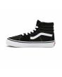 Zapatillas de caña alta Vans UY Sk8-Hi Junior negras con banda lateral blanca para niños de 4 a 8 años izquierda