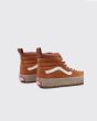 Zapatillas impermeables Vans UY SK8-Hi MTE Glazed Ginger Marrones para niño/a 4-8 años posterior