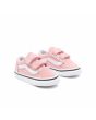 Zapatillas con cierre adherente Vans Old Skool Rosas y Blancas para niñas de 1 a 4 años frontal