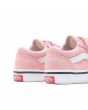 Zapatillas con cierre adherente Vans Old Skool Rosas y Blancas para niñas de 1 a 4 años talón