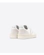 Zapatillas Ecológicas Veja V-10 B-Mesh Blancas con detalles en color beige Unisex posterior