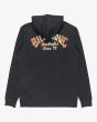 Sudadera con capucha y cremallera Billabong Foundation Negra para hombre posterior