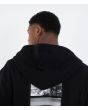 Hombre con sudadera de capucha y cremallera Hurley Nazaré Negra bordado logo Icon