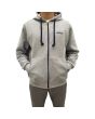 Sudadera con capucha y cremallera Mission Contrast Zip gris para hombre