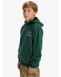 Niño con sudadera de capucha y cremallera Quiksilver Graphic Zip Verde lateral