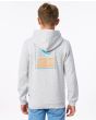 Niño con sudadera de capucha y cremallera Rip Curl Cut Out gris  posterior