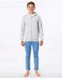 Niño con sudadera de capucha y cremallera Rip Curl Cut Out gris  frontal