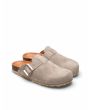 Zuecos Verbenas Rio Serraje Piedra para mujer hebilla lateral