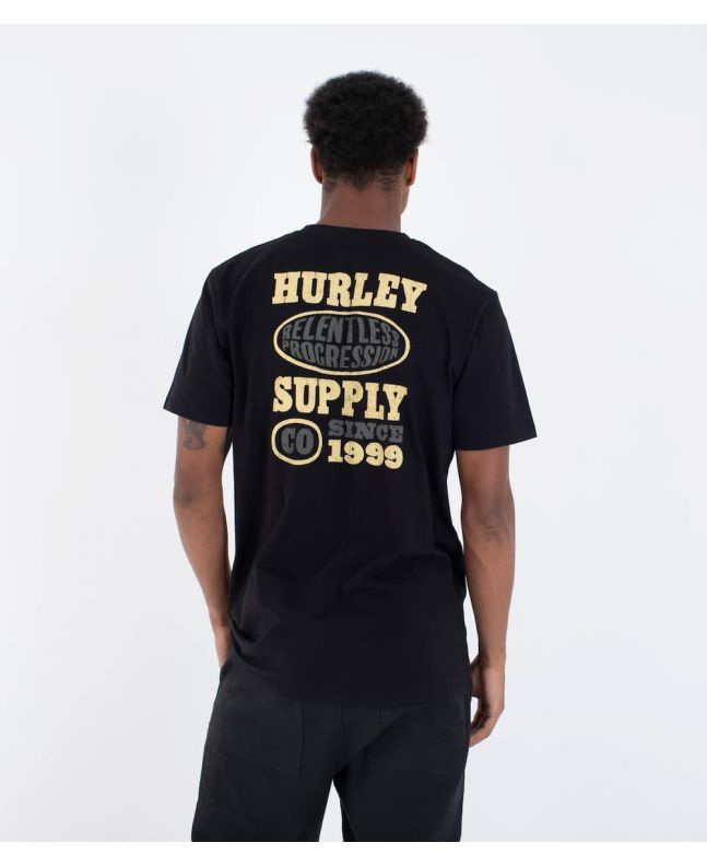 Hombre con camiseta de manga corta Hurley Encore Negra 