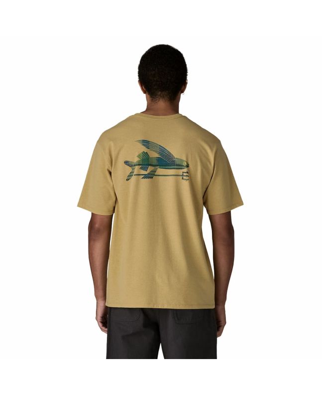 Hombre con Camiseta Patagonia M's Flying Fish Responsibili-Tee Amarilla
