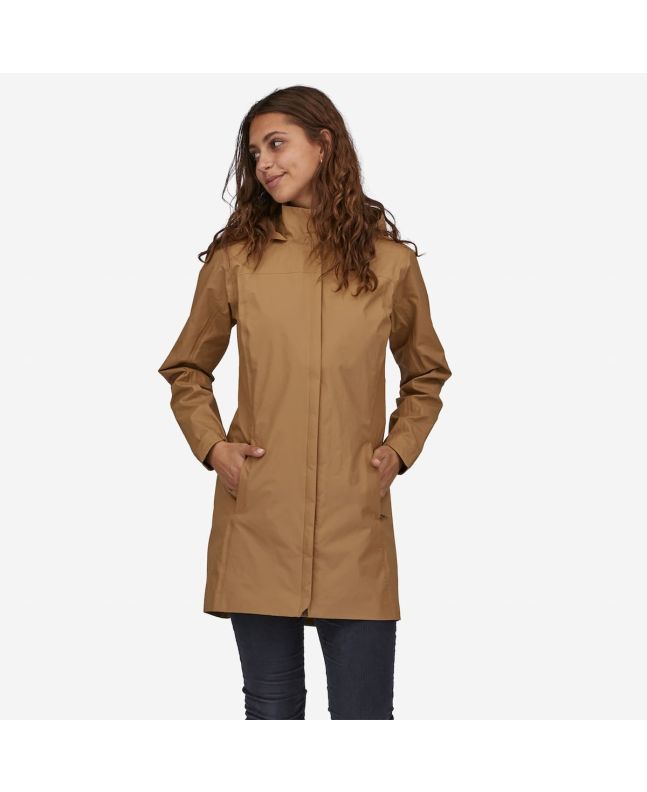 Mujer con chubasquero Patagonia W's Torrentshell 3L City Coat marrón