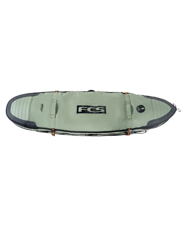 Funda para 3 tablas surf FCS Travel 3 Shortboard Fish 6’3 Verde Alpine