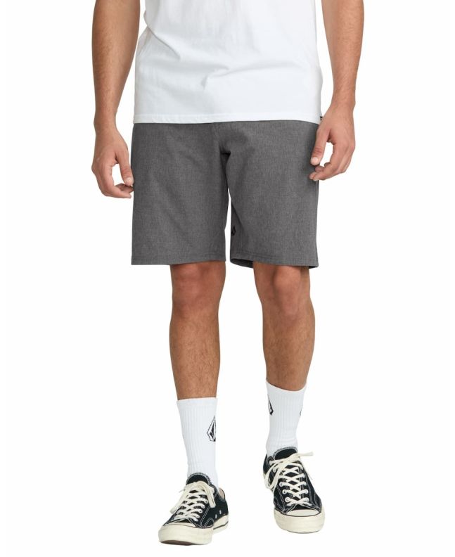 Hombre con bermudas sumergibles Volcom Frickin Cross Shred Static 20in gris carbón jaspeado
