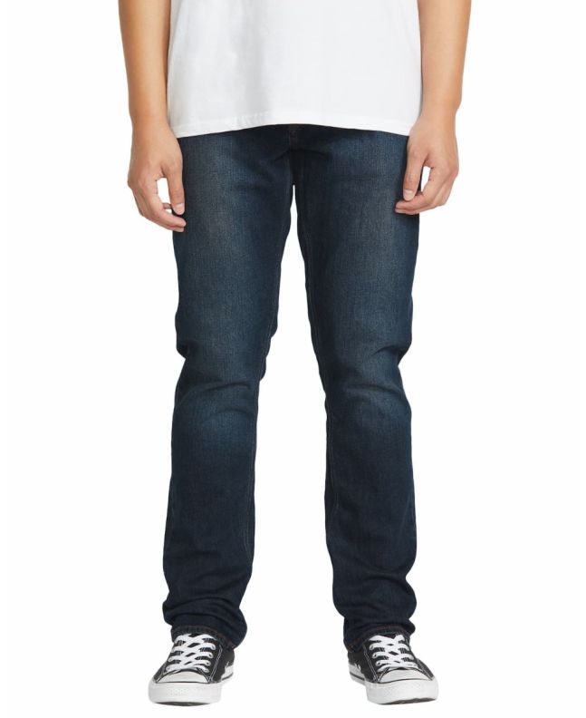 Hombre con Pantalón Vaquero Volcom Vorta Denim Azul New Vintage Blue