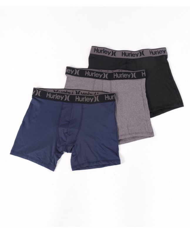 Pack 3 unidades Calzoncillos Hurley Regrind Core Boxer para hombre