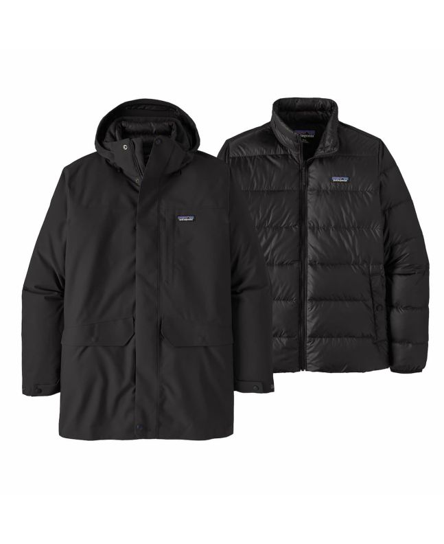 Abrigo de invierno desmontable Patagonia Men's Tres 3-in-1 Parka Negro para hombre 