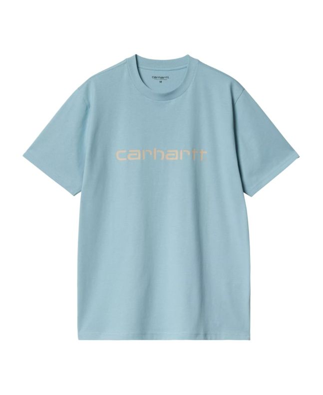 Camiseta de manga corta Carhartt WIP Script Bluebird-Fleur De Sel para hombre