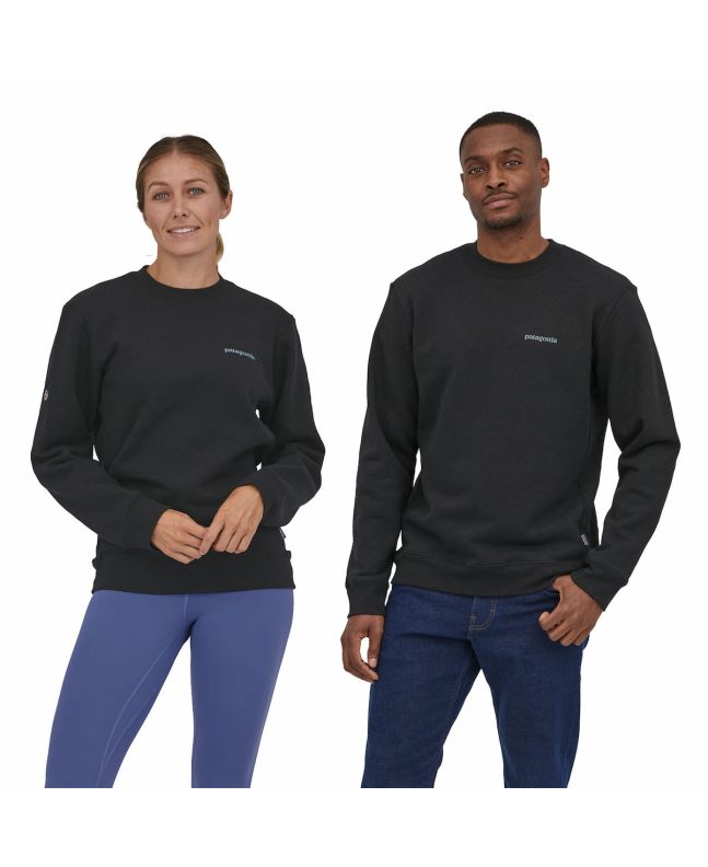 Mujer y Hombre con Sudadera reciclada Patagonia Fitz Roy Icon Uprisal Negra Unisex 