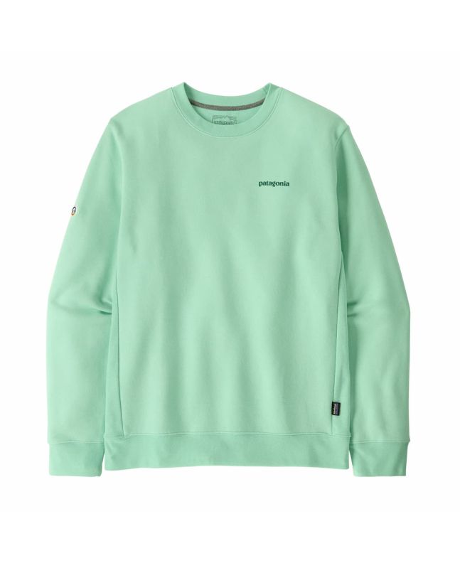 Sudadera Patagonia Fitz Roy Icon Uprisal color verde lavado Unisex