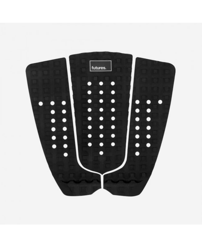 Grip para tabla de surf Futures Jordy Signature Traction color negro - Tail Pad 3 piezas 