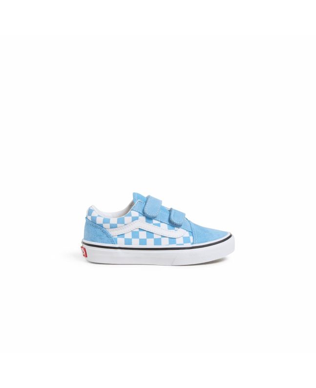 Zapatillas con cierre adherente Vans Old Skool V Color Theory Checkerboard Azules para niño/a 4-8 años