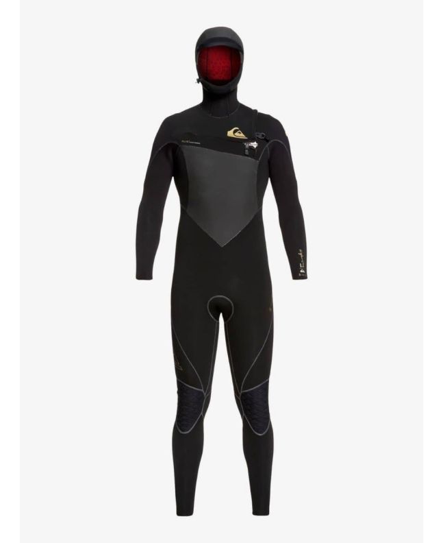 Neopreno con cremallera en el pecho y capucha Quiksilver 5/4/3mm Highline Plus negro para Hombre