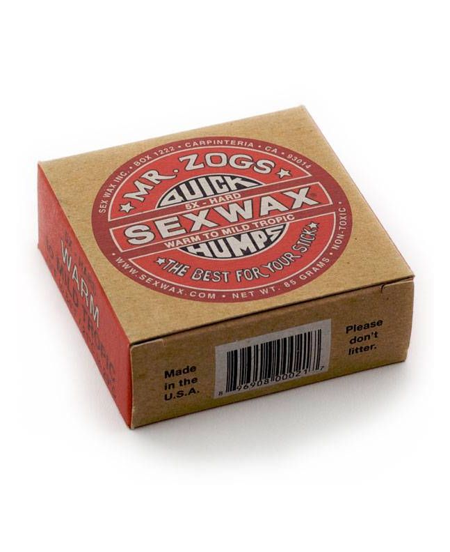 Parafina Sex Wax Quick Humps 45 Red Hard para aguas calientes entre 21-29º