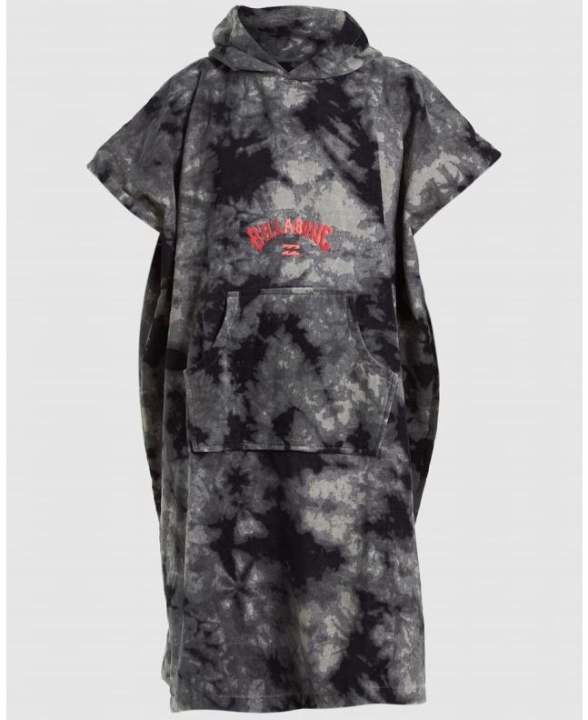 Toalla con capucha Billabong Billa Hoodie Towel Gris Tie Dye para chico 8 a 16 años