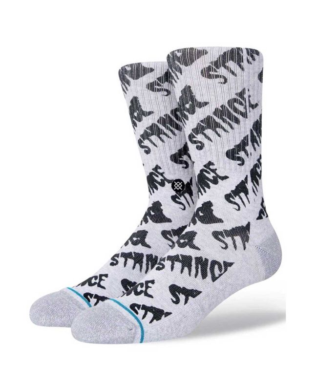 Calcetines Stance Repeater Screen Unisex en color gris y detalles en negro