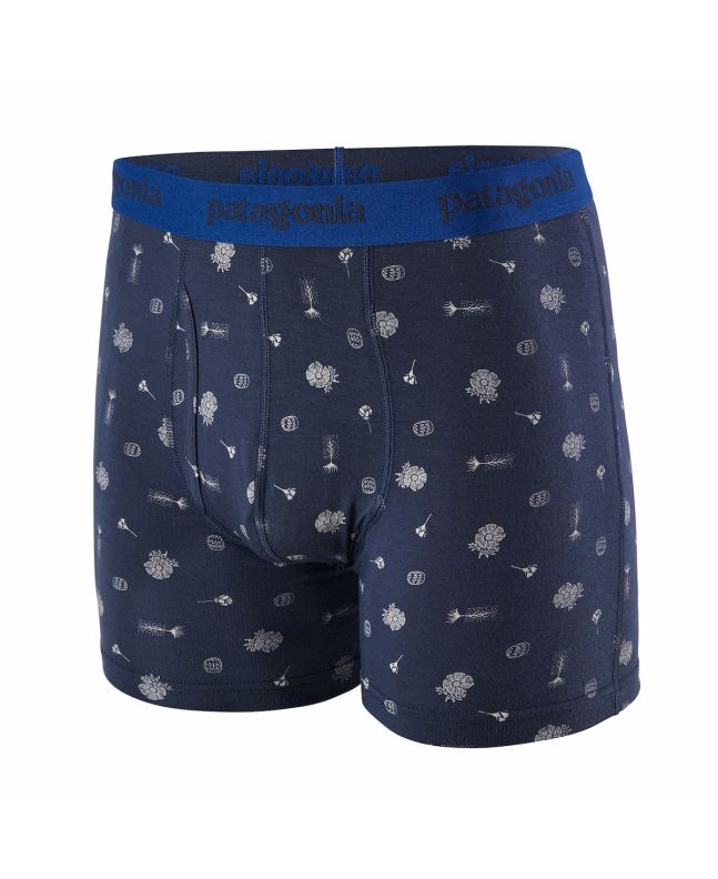 Calzoncillos Patagonia M's Essential Boxer Briefs 3'' Azul Marino Floral para hombre 