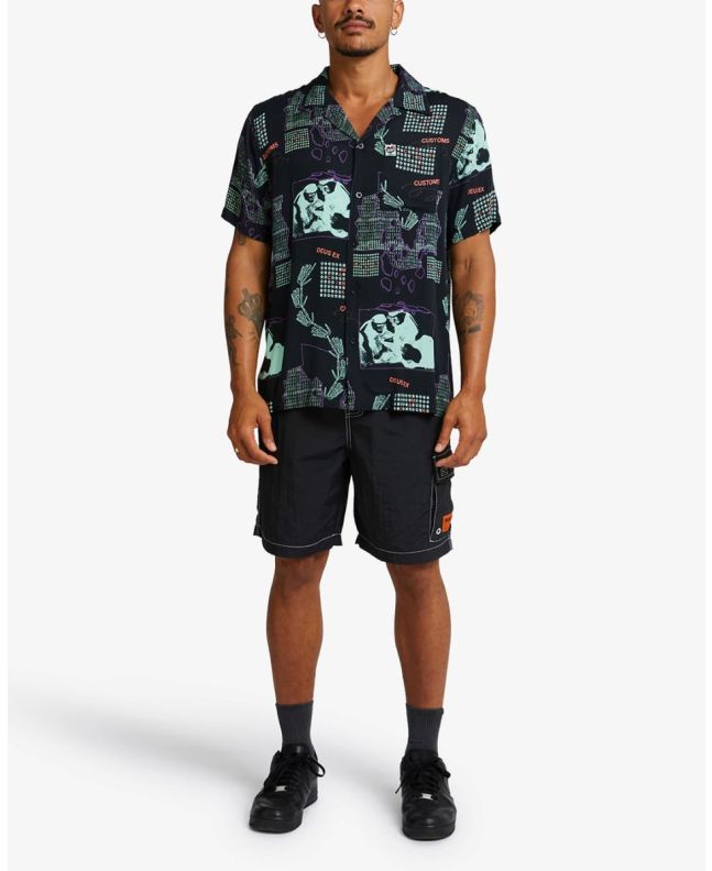 Hombre con camisa de manga corta Deus Ex Machina Primitive Negra