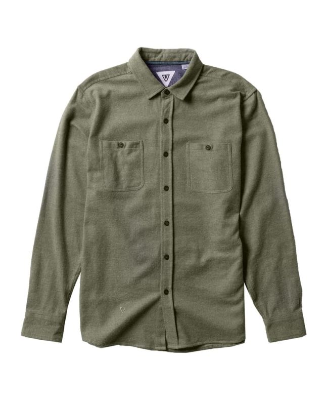 Camisa de franela Vissla Shaver Flannel verde para hombre