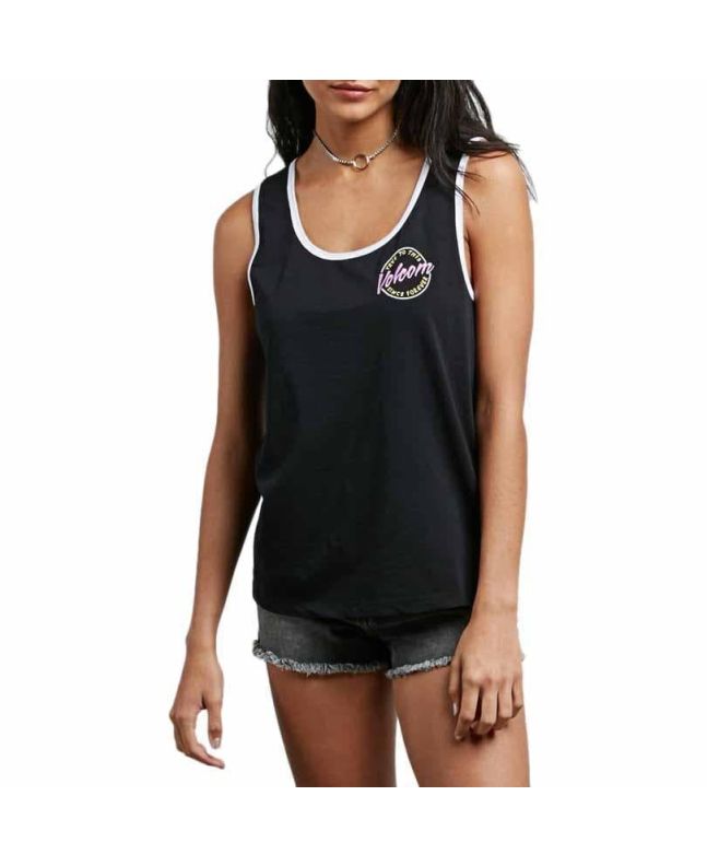Mujer con Camiseta de asas Volcom Cosmic Clash Tank Negra