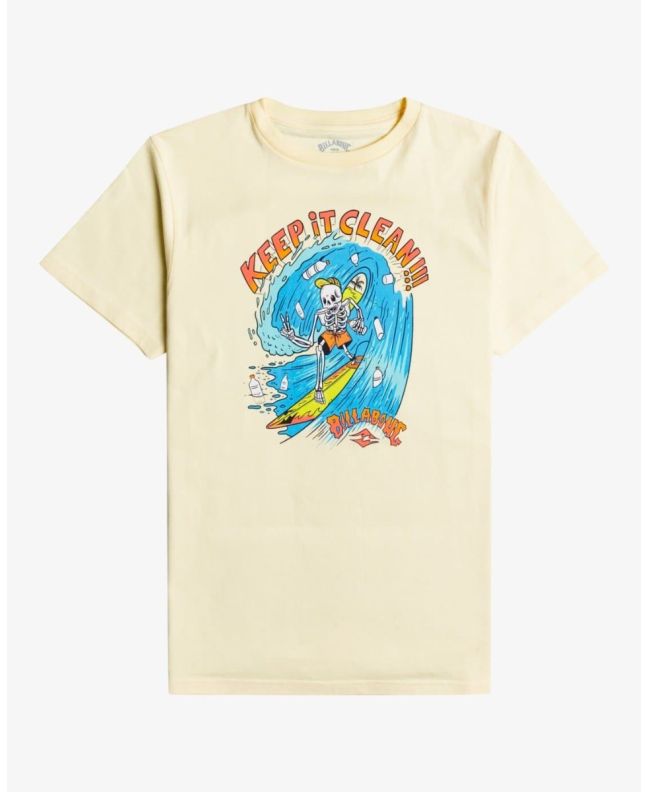 Camiseta de manga corta Billabong Keep It Clean amarilla para chico 8 a 16 años