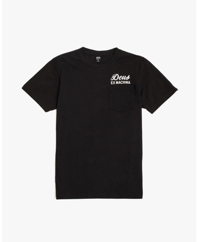 Camiseta con bolsillo Deus Ex Machina Ibiza Address Negra para hombre