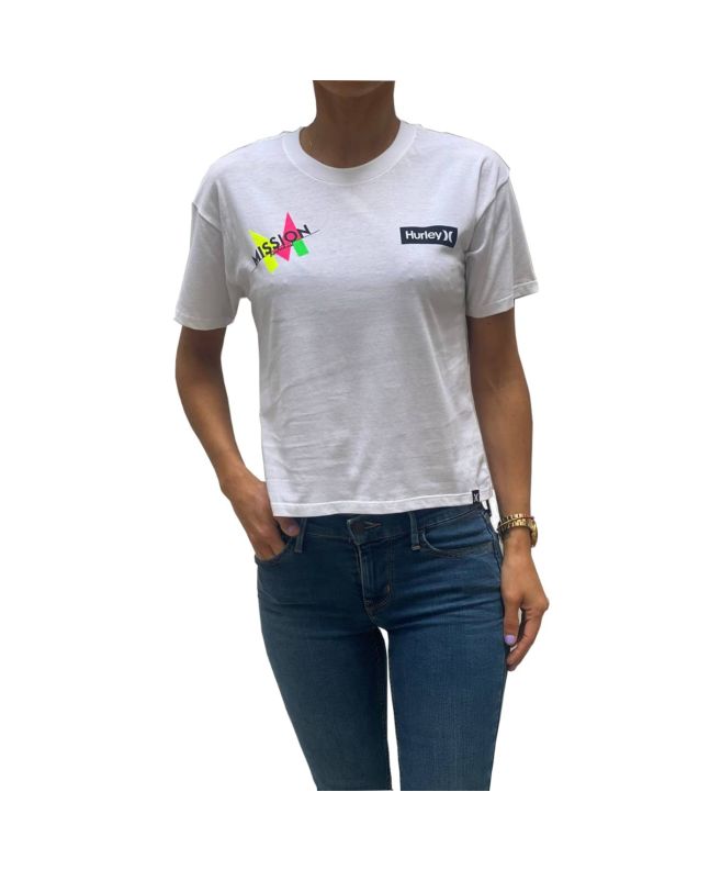 Mujer con camiseta de manga corta Hurley Surf Club