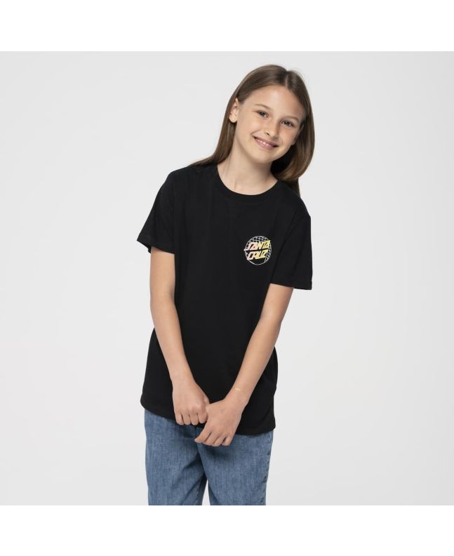 Niña con Camiseta de manga corta Santa Cruz Youth Grid Delta Dot Negra 