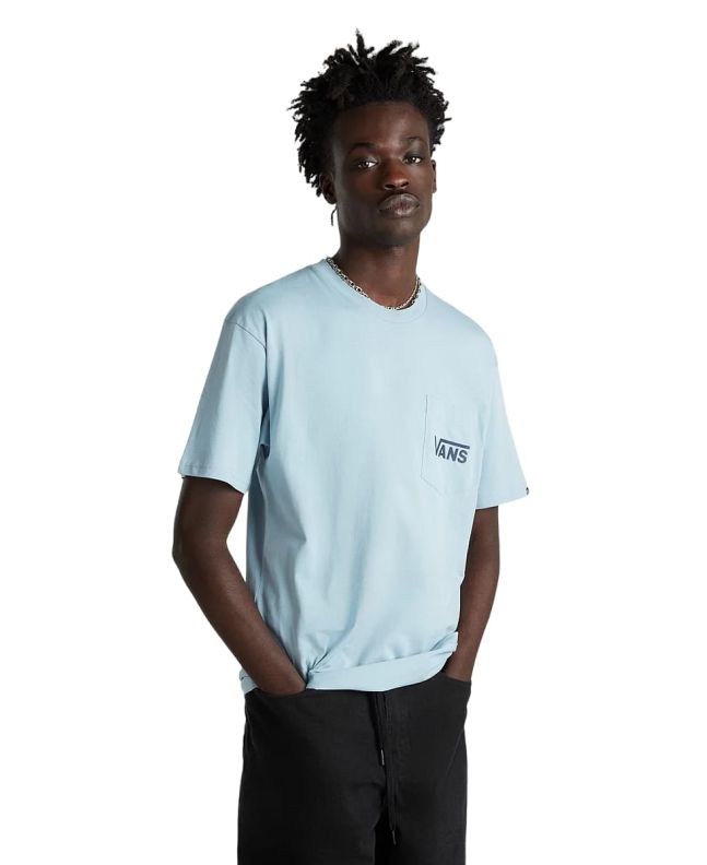 Hombre con Camiseta de manga corta con bolsillo Vans Style 76 Back Azul 