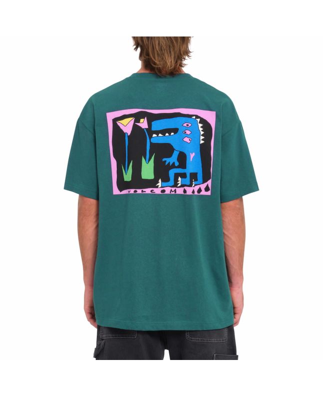 Hombre con Camiseta orgánica de manga corta Volcom Arthur Dino Evergreen 