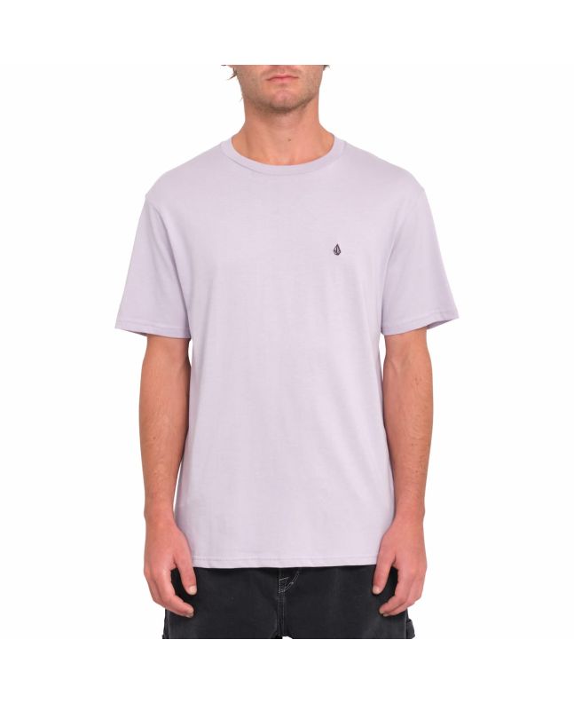 Hombre con camiseta orgánica de manga corta Volcom Stone Blanks Lavanda 
