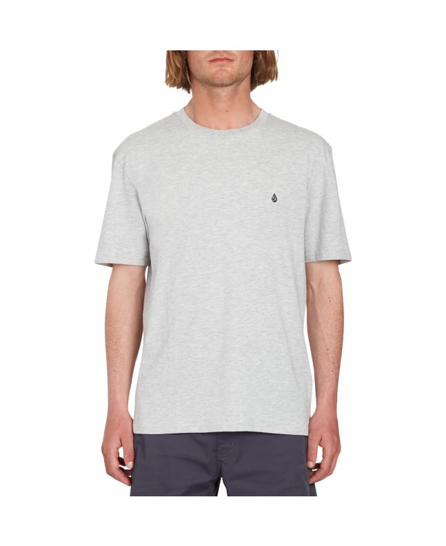Hombre con Camiseta orgánica de manga corta Volcom Stone Blanks Gris 